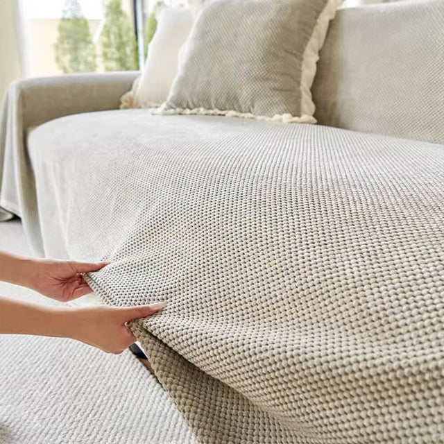 Soft Corduroy Warm Waffle Weave Couch Cover for Comfort