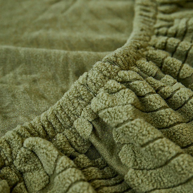 Modern Leaf Jacquard Waterproof Anti-Scratch Couch Cover