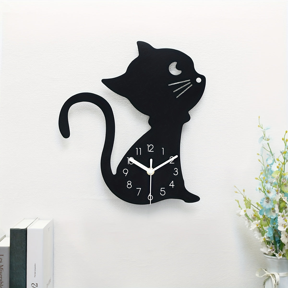 PurrfectTime Cat Wall Clock - Stylish Modern Home Decor
