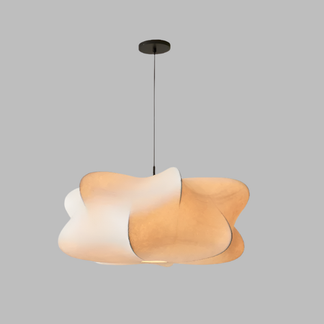 Japanese Wabi Sabi Silk Pendant Light – Minimalist Lighting for Stylish Spaces