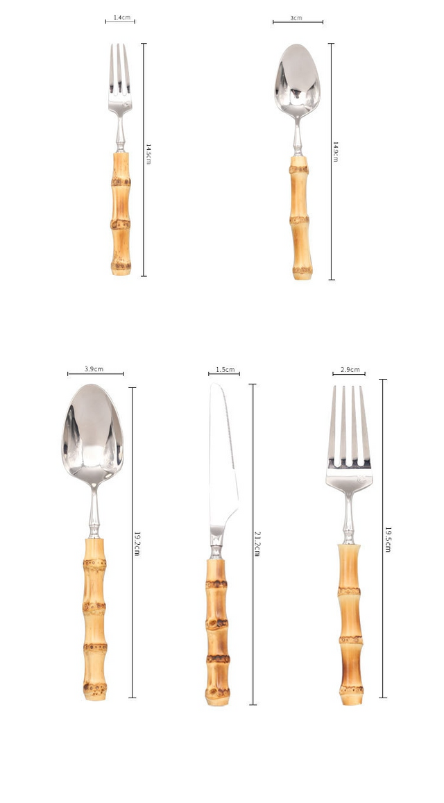 BambooElegance – Luxury Cutlery Set with Bamboo Accents