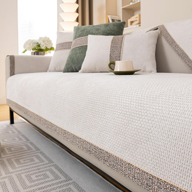 All-Season Modern Tweed Woven Chenille Anti-Slip Cover