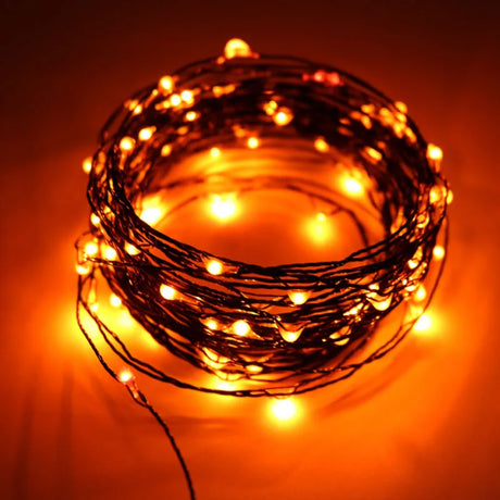 10M 100 LED Outdoor Fairy Lights in Orange and Purple – Waterproof Halloween String Lights for Indoor and Outdoor Decoration 2