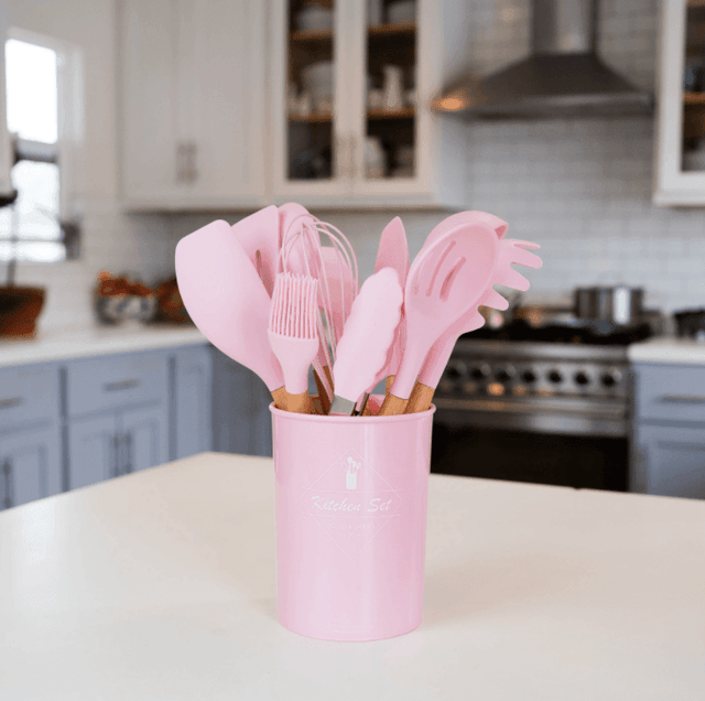 ChefMate – Versatile Silicone Cookware Set with Wood Handles