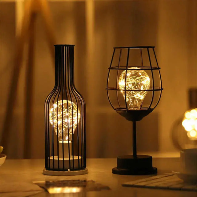 Classic Bedside Orson Decanter Table Light with LED Warm Glow