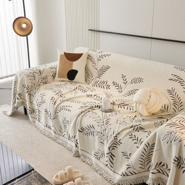 Cozy Winter Botanicals Sofa Cover - Modern, Stylish & Durable Sofa Protection