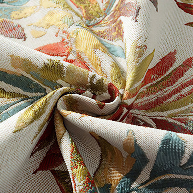 Chenille Jacquard Elegant Floral Tablecloth-6