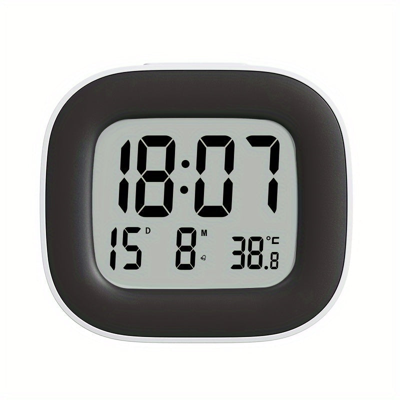 Compact Digital Alarm Clock with Temperature Display