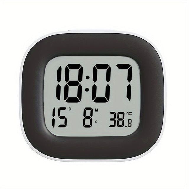 Compact Digital Alarm Clock with Temperature Display