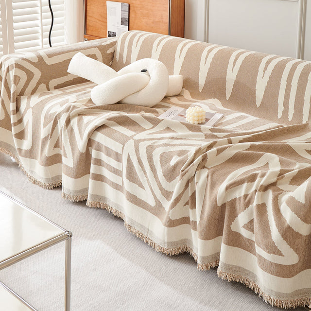 Geometric Boho Style Sofa Cover - Modern, Stylish & Durable Sofa Protection