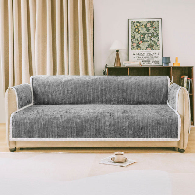 All-Season Anti-Slip Striped Pet Rug Furniture Protector