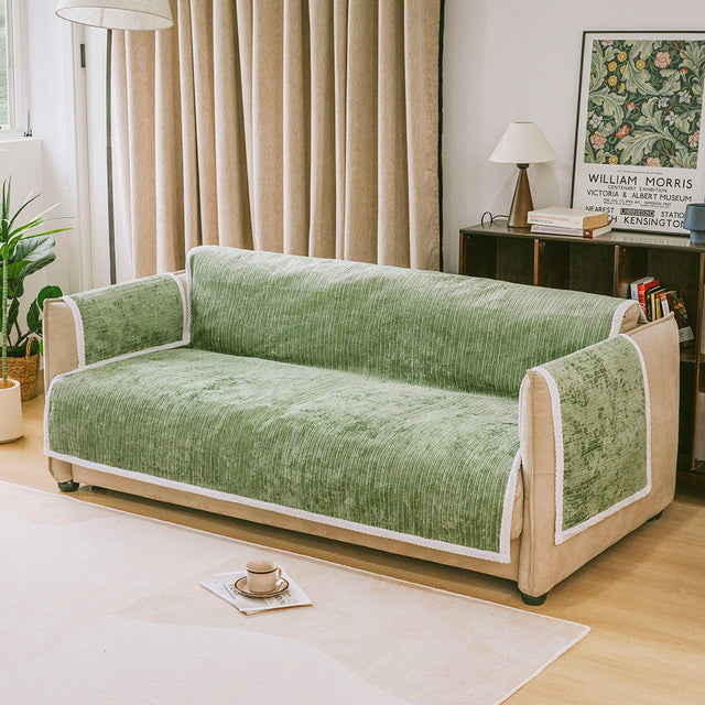 All-Season Anti-Slip Striped Pet Rug Furniture Protector