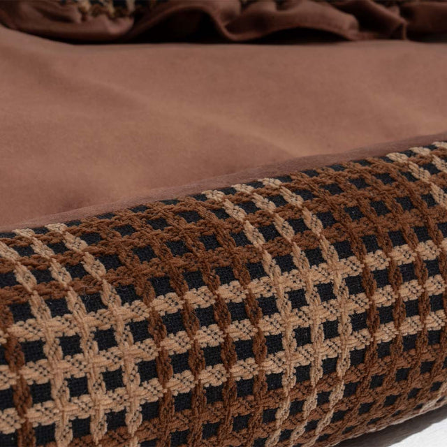 Bliss Bolster Orthopedic Dog Bed Velvet Foam Supportive Design