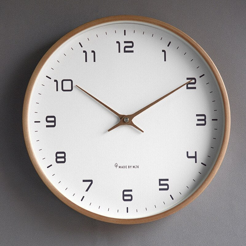 Wooden Wall Clock – Minimalist Scandinavian Design for Timeless Elegance