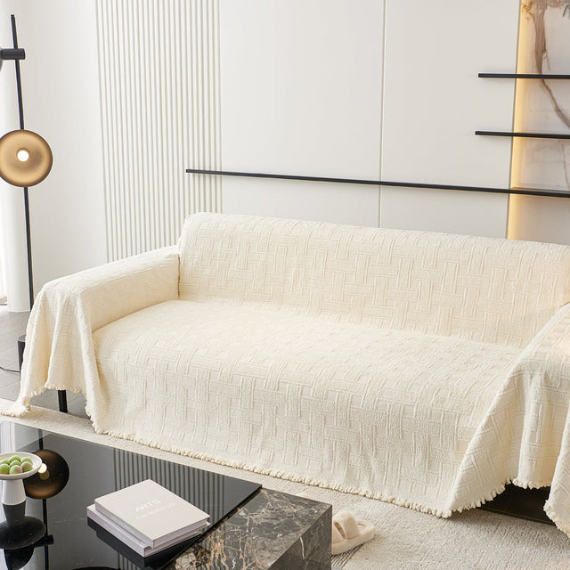 Cozy Winter Crosshatch Style Sofa Cover - Modern, Stylish & Durable Sofa Protection