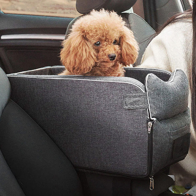 Suede Square Lookout Pet Car Seat – Secure, Comfortable, and Stylish