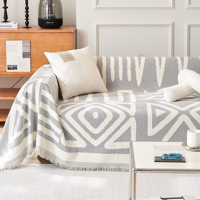Geometric Boho Style Sofa Cover - Modern, Stylish & Durable Sofa Protection