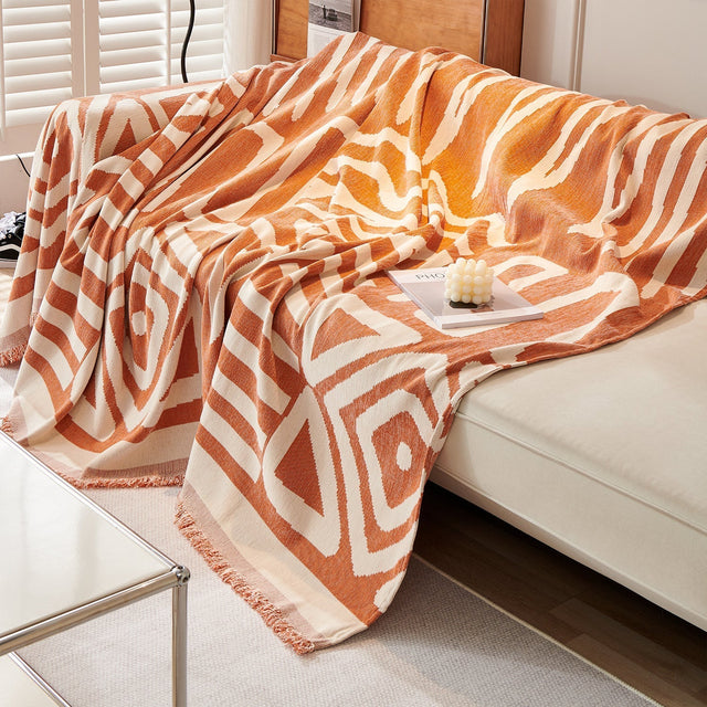Geometric Boho Style Sofa Cover - Modern, Stylish & Durable Sofa Protection