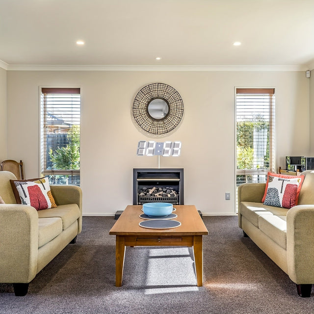 TimeSphere LED 3D Digital Clock with Calendar and Temp Display