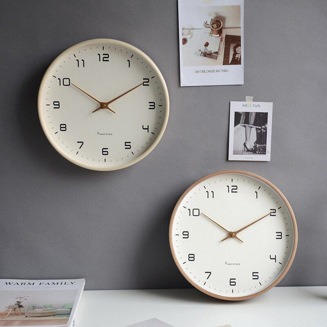 Wooden Wall Clock – Minimalist Scandinavian Design for Timeless Elegance