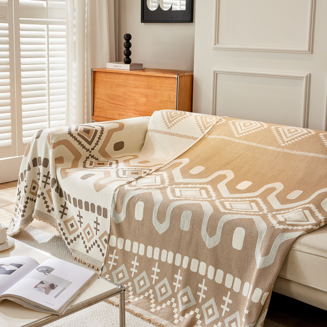 Geometric Boho Sofa Cover - Modern, Stylish & Durable Sofa Protection