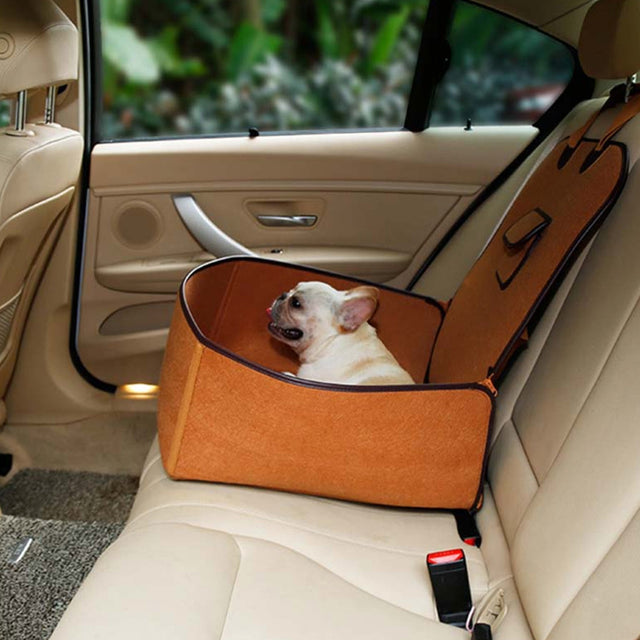 Nature Felt Fabric Dog Car Seat – Secure, Comfortable, and Durable