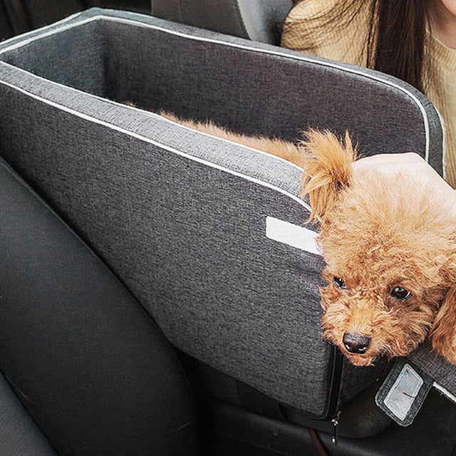 Suede Square Lookout Pet Car Seat – Secure, Comfortable, and Stylish