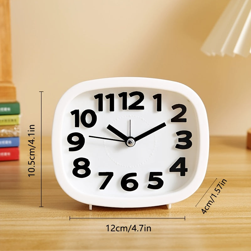 Stylish Compact Square Clock with 3D Design for Modern Decor