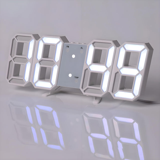 TimeSphere LED 3D Digital Clock with Calendar and Temp Display