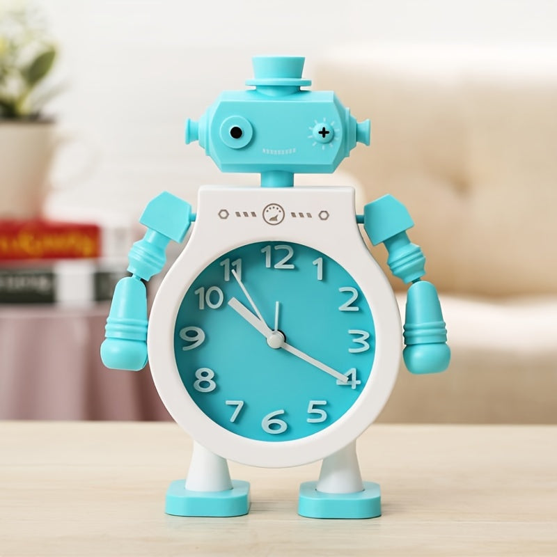 Fun Cartoon Robot Alarm Clock with Sleep Timer for Kids