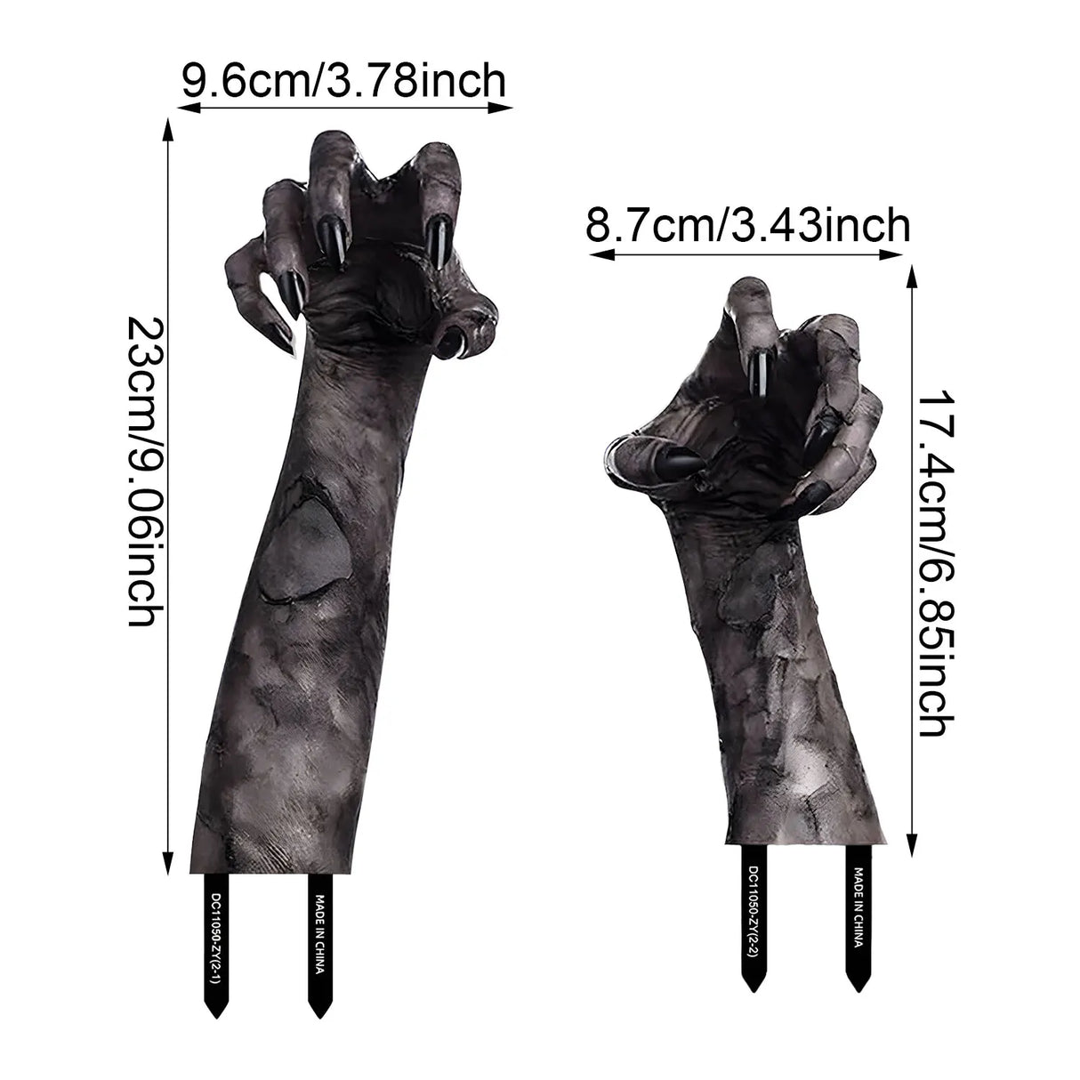 3D Halloween Ghost Hand Decoration for Outdoor Use – Spooky Plug-in Garden Decor 1