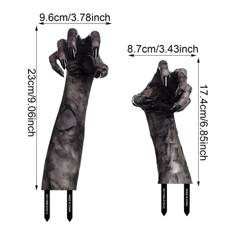 3D Halloween Ghost Hand Decoration for Outdoor Use – Spooky Plug-in Garden Decor 1