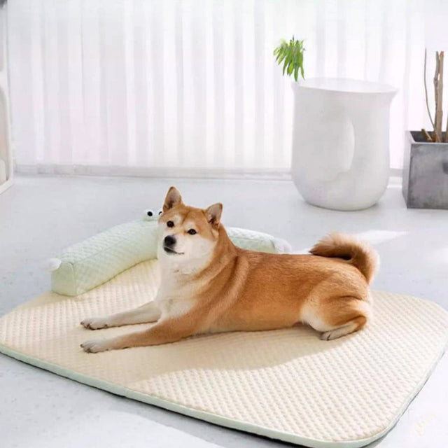 Cooling Pet Bed with Neck Guard Breathable Supportive Washable