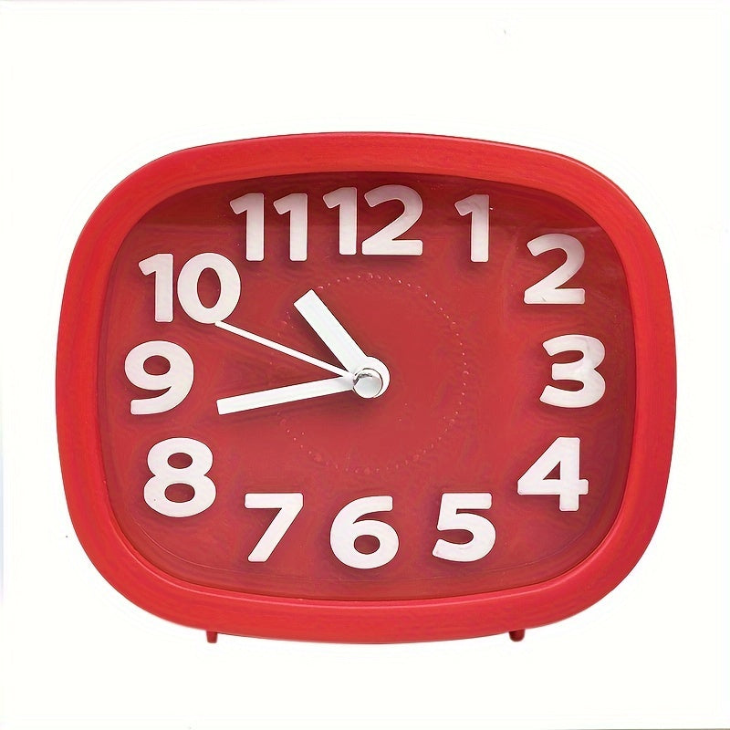 Stylish Compact Square Clock with 3D Design for Modern Decor