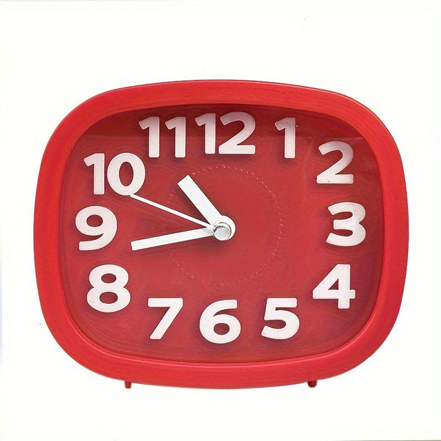 Stylish Compact Square Clock with 3D Design for Modern Decor