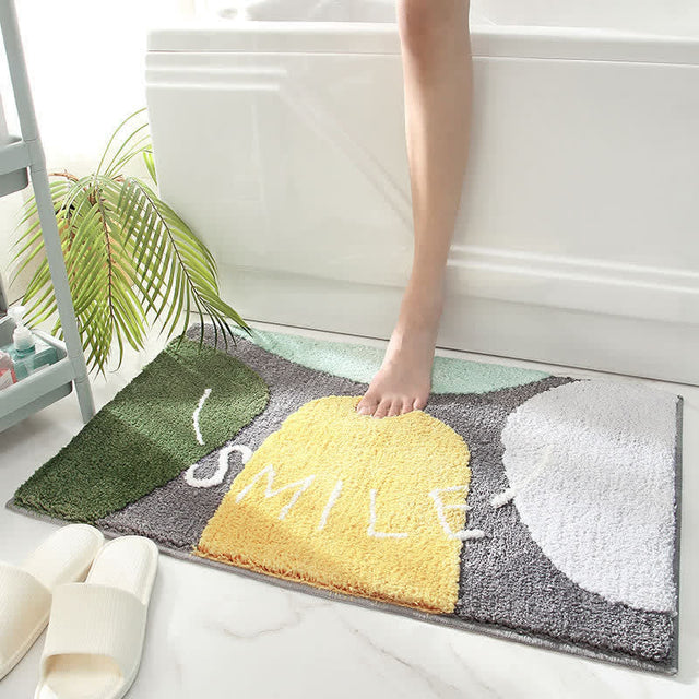 Ownkoti Leaf Pattern Soft Non-Slip Bathroom Rug-6