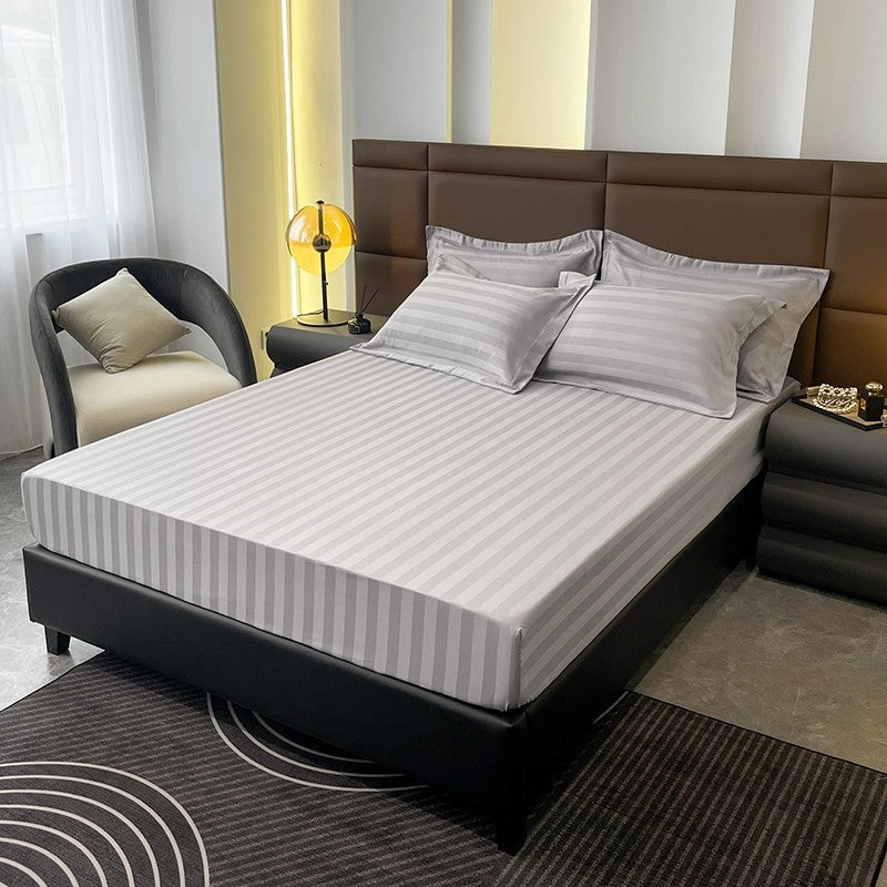 Nordic Luxe Hotel Striped Duvet Cover Set (Organic Cotton, 600 TC)