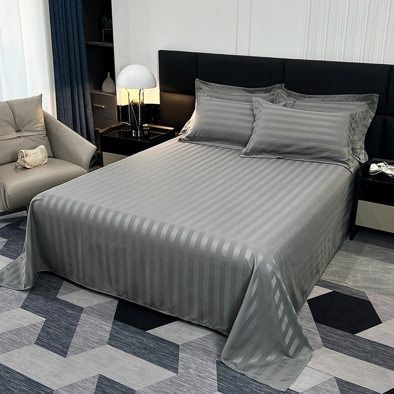 Nordic Luxe Hotel Striped Duvet Cover Set (Organic Cotton, 600 TC)