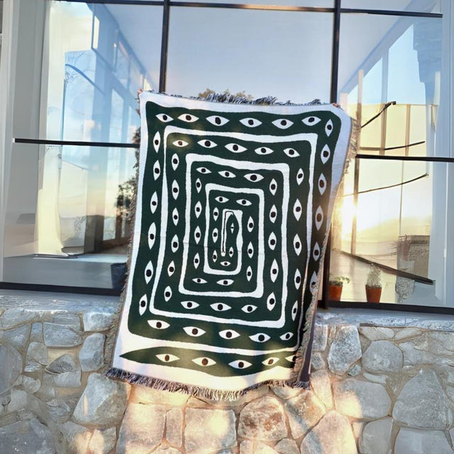 Snake Labyrinth Throw Blanket-3