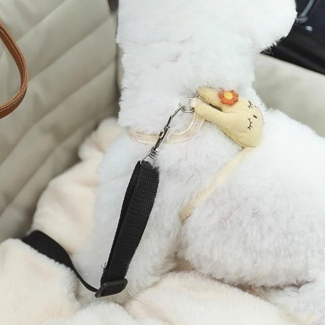 Faux Leather Dog Car Seat Bed – Waterproof, Secure & Comfortable