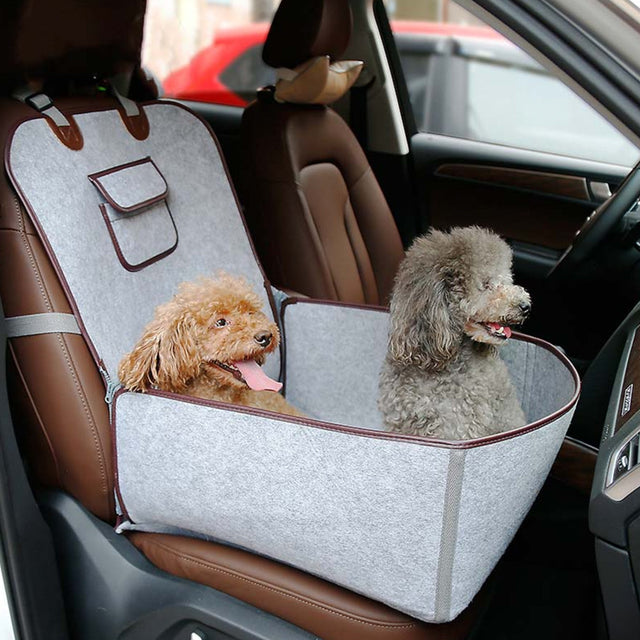 Nature Felt Fabric Dog Car Seat – Secure, Comfortable, and Durable