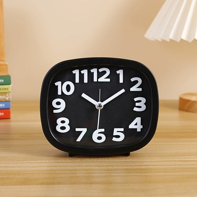 Stylish Compact Square Clock with 3D Design for Modern Decor