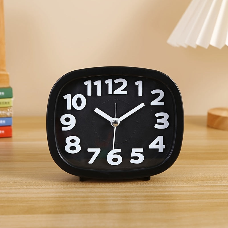 Stylish Compact Square Clock with 3D Design for Modern Decor