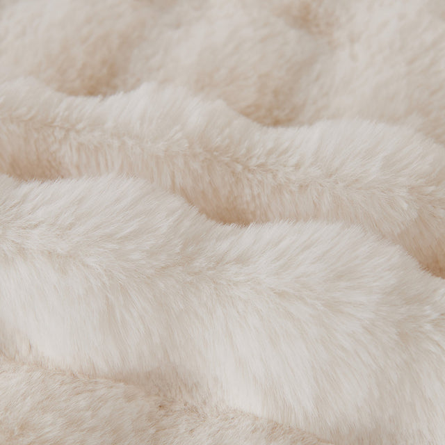 Luxe Ripple Faux Fur Sofa Cover - Modern, Stylish & Durable Sofa Protection