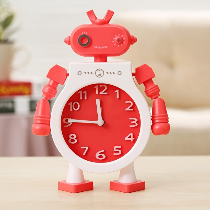 Fun Cartoon Robot Alarm Clock with Sleep Timer for Kids
