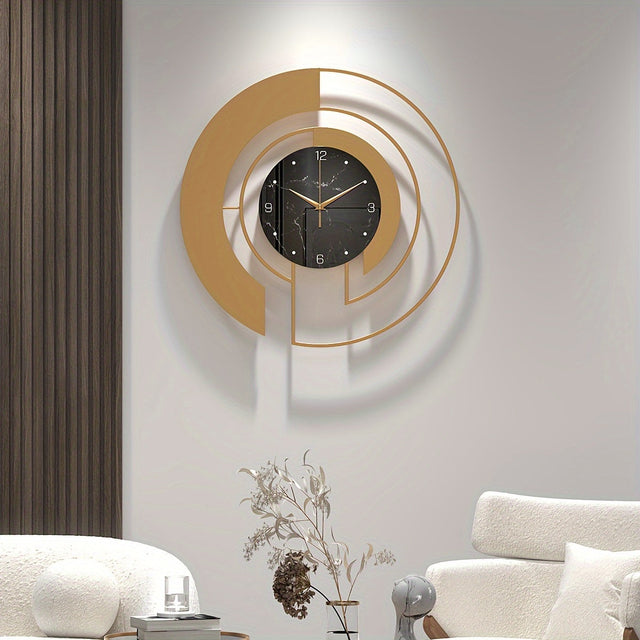 Gold Geometric Wall Clock