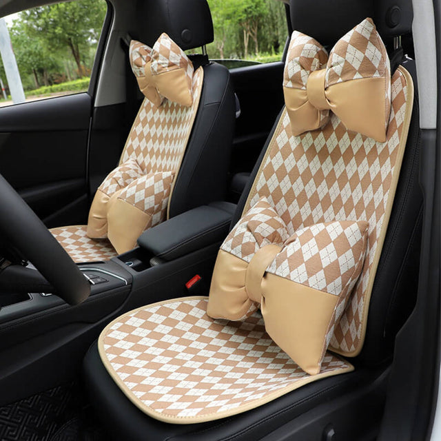 Classic Rhombus Dog Car Seat Cover – Stylish, Durable & Non-Slip
