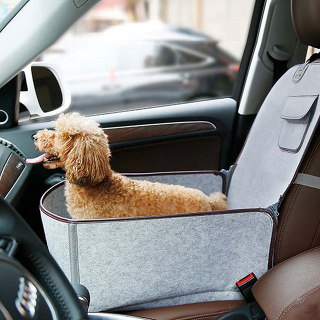 Nature Felt Fabric Dog Car Seat – Secure, Comfortable, and Durable