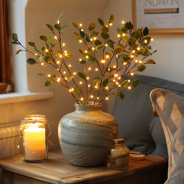 Fairy Light Olive Branches – Elegant Twinkling Decor