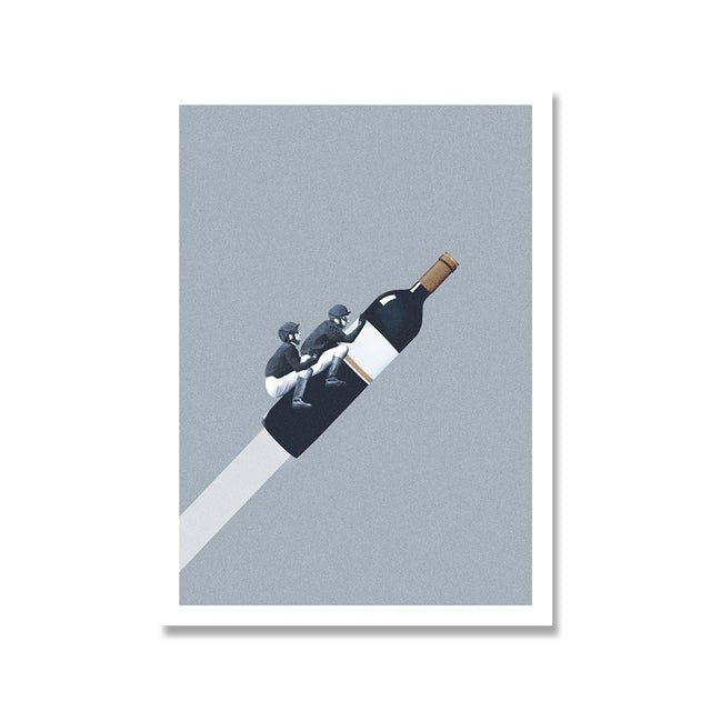 We Ride to Dawn Canvas Print in Minimalist Style